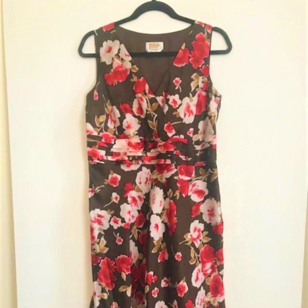 EUC Talbot's Floral Silk Dress